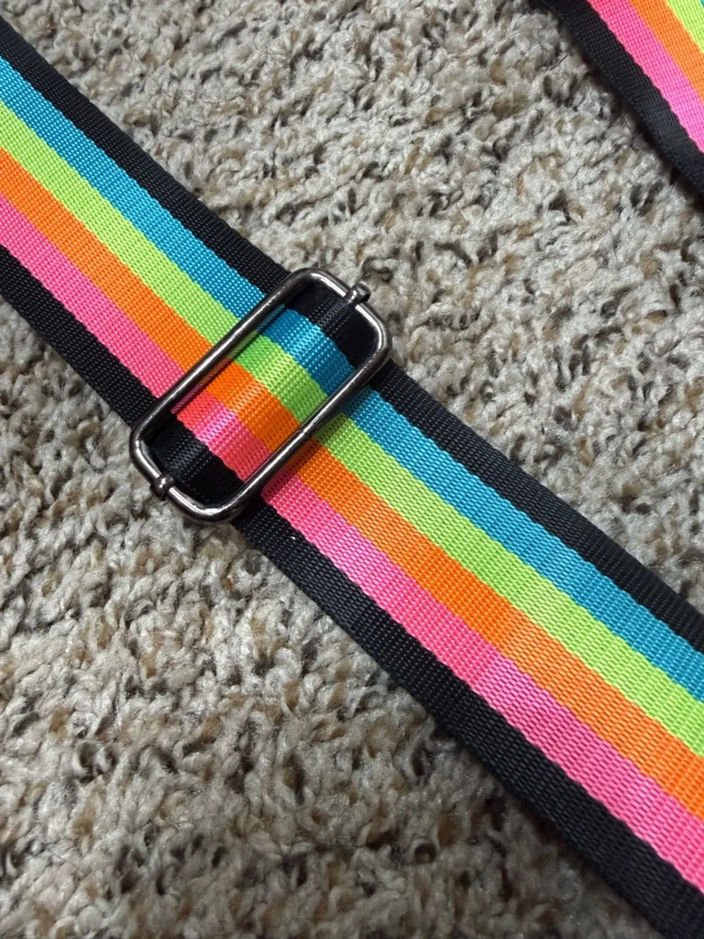 HAUTE SHORE Grey Camo Crossbody with Rainbow Strap - Picture 7 of 10